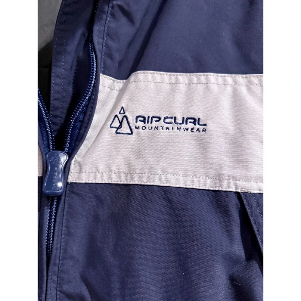 Rip Curl Mountainwear Unisex Kids Navy Grey Hooded Ski Jacket K-14 Seam Sealed